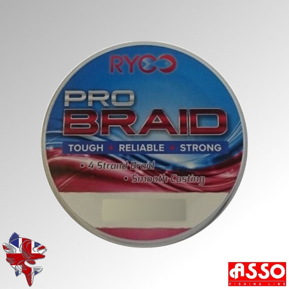 Pro 4 Strand Braid Red Asso Ryco Assorted Sizes