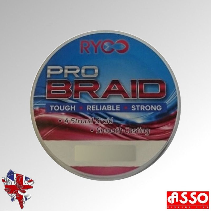 Pro 4 Strand Braid Red Asso Ryco  Assorted Sizes