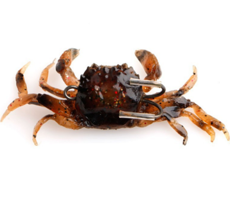Crab Lure Brown Peeler 3D Manic  4/0 Double Hook Boat Wreck Beach Fishing