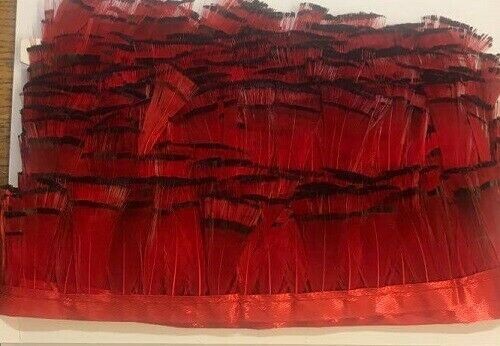 Golden Pheasant Tippet Super Selected Feathers Red 10 Pack Fly Tying