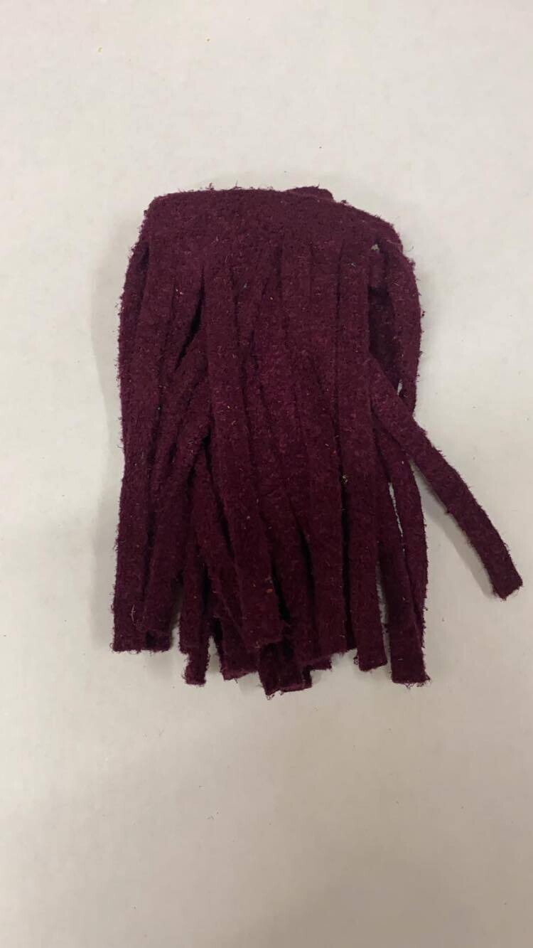 Original Chamois for Chamois Worms Dyed Claret 10 strips per pack