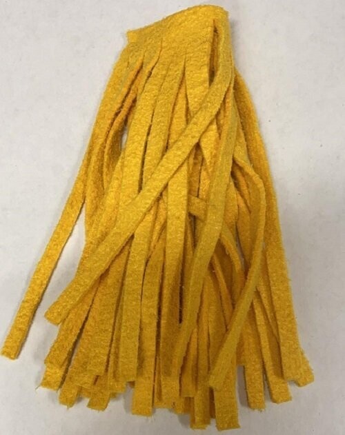 Original Chamois for Chamois Worms Dyed Sunburst Yellow 10 strips per pack