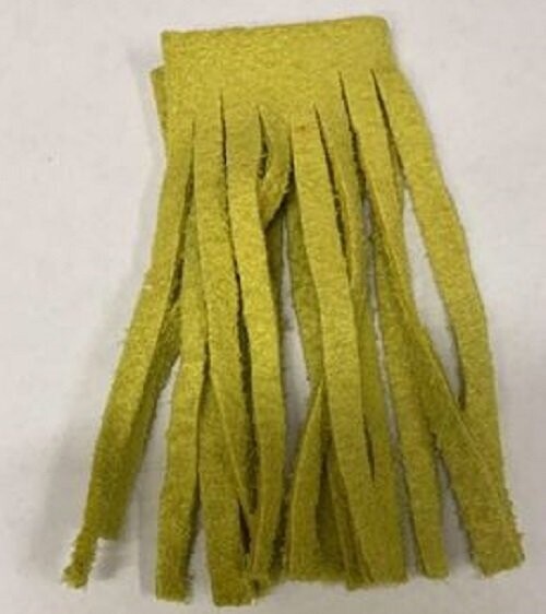 Original Chamois for Chamois Worms Dyed Golden  Olive 10 strips per pack