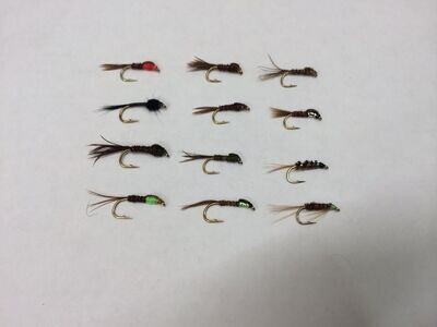 Mixed Pheasant Tails Pack of 12 - #10/#12/#14