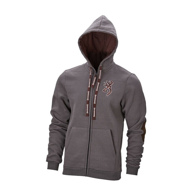 Browning Sweatshirt Hoodie Zip Snapshot Grey
