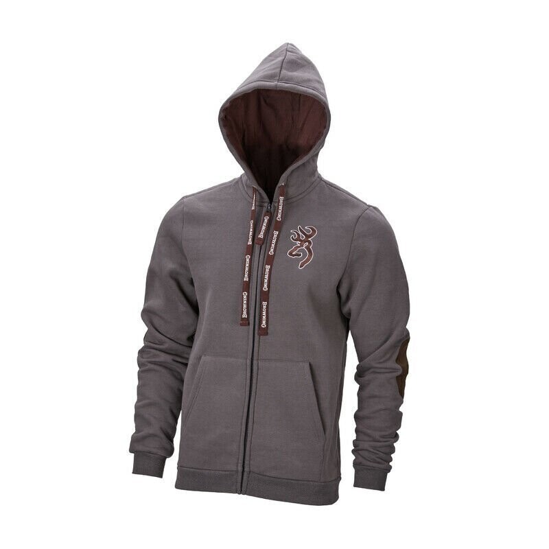 Browning Sweatshirt Hoodie Zip Snapshot Grey Browning Sweatshirt Hoodie Zip Snapshot Grey