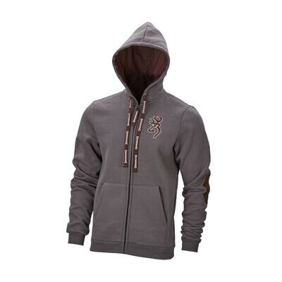 Browning Sweatshirt Hoodie Zip Snapshot Grey