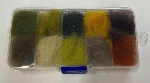 Genuine Soft Pup Seals Fur Box of 10 Nymph Colours Gordon Griffiths