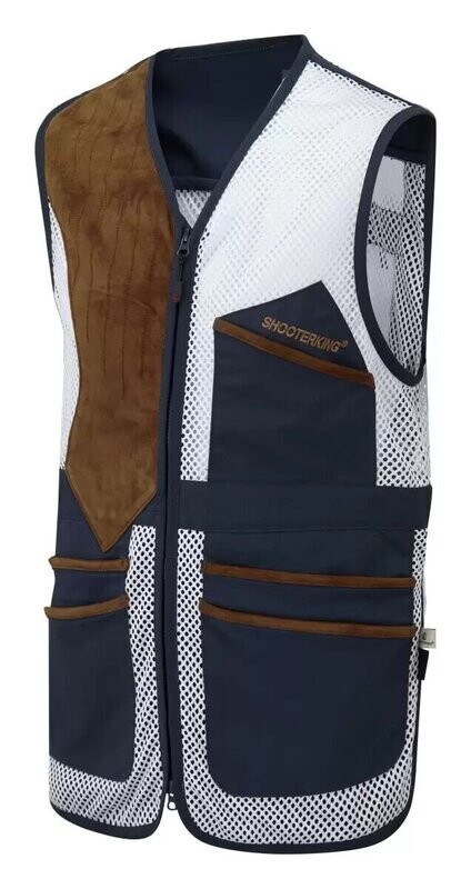 Pro-Trap  ClayShooter Vest Blue/White ShooterKing (SV1608)