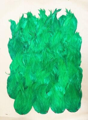 Indian Cock Cape Dyed- Superb Quality -Insect Green Gordon Griffiths