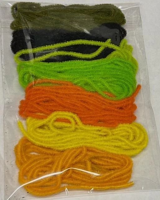 Chenille Medium Mixed Pack of 6 colours 14m in total