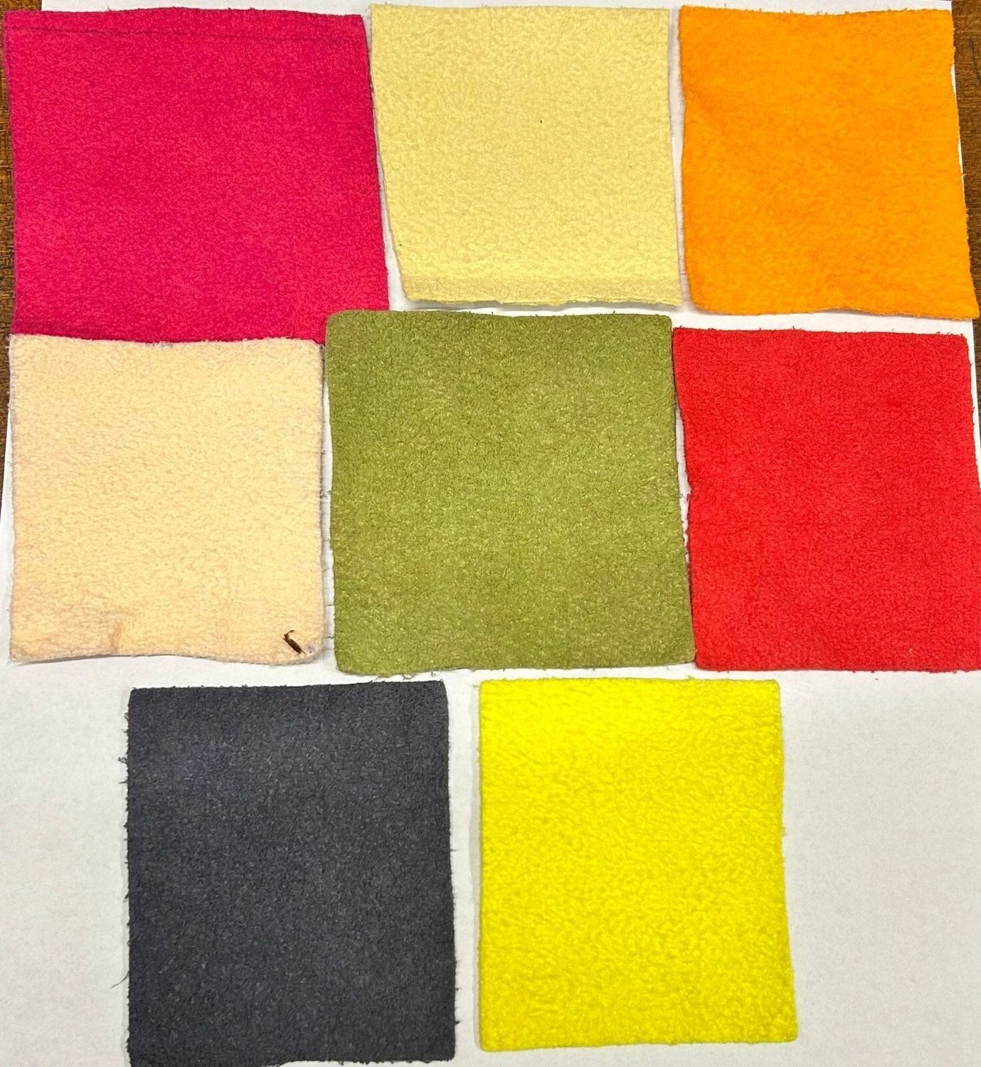 Chamois Patches 8pk dyed colours -Pack 1 - fly tying and fishing