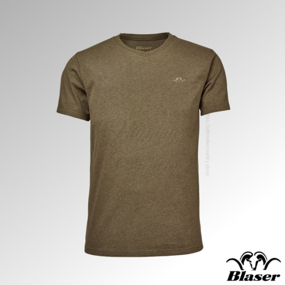 BLASER T-SHIRT V NECK REED GREEN MELANGE (118019-006/544)