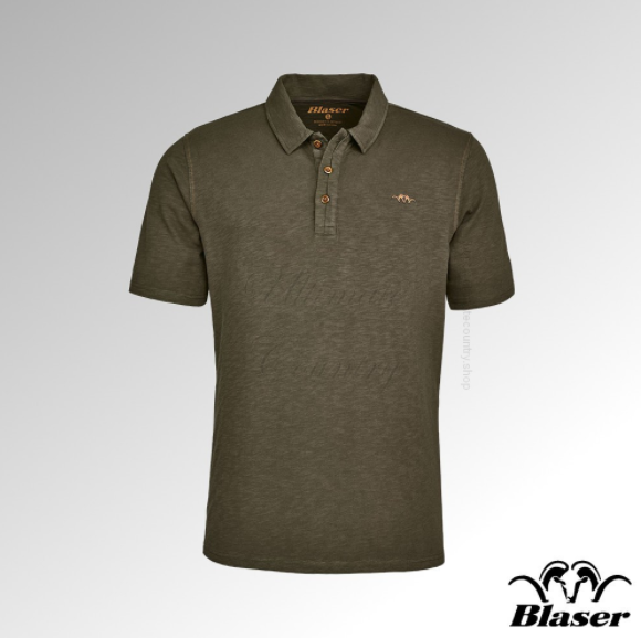 BLASER POLO SHIRT HEMD HERREN OLIVE (118010-013/555)