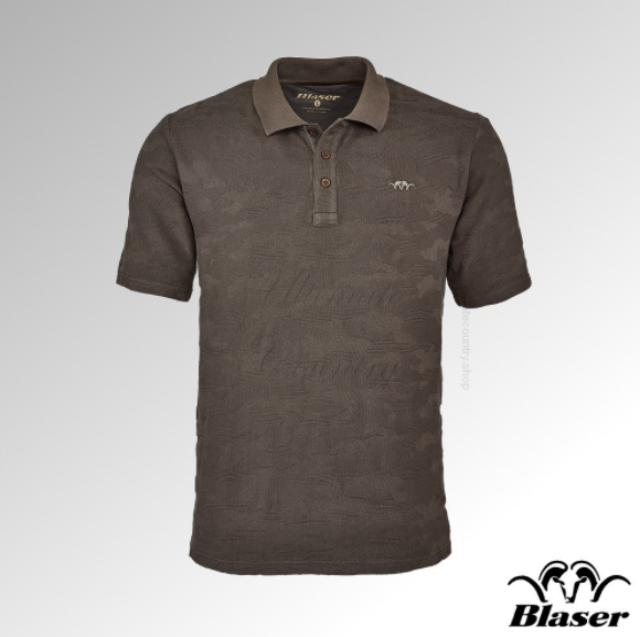 BLASER POLO SHIRT JACQUARD BROWN (118021-013/600)