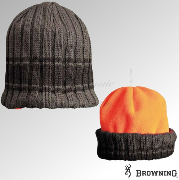 BEANIE BOB POLAR FLEECE REVERSIBLE BROWNING GREEN/ORANGE (308806)