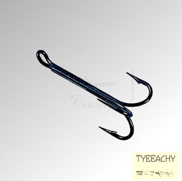 TYEEACHY HOOKS SALMON TREBLE BLACK (PACK OF 10)