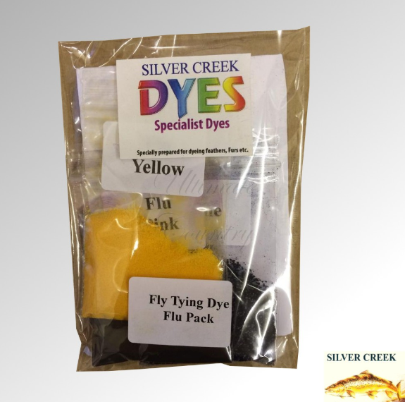 FLY TYING DYE "THE FLU COLOUR KIT" SILVER CREEK