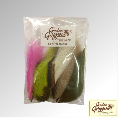 GORDON GRIFFITHS MIXED BUCKTAIL PIECES SALTWATER PACK OF 6 PIECES (BP)