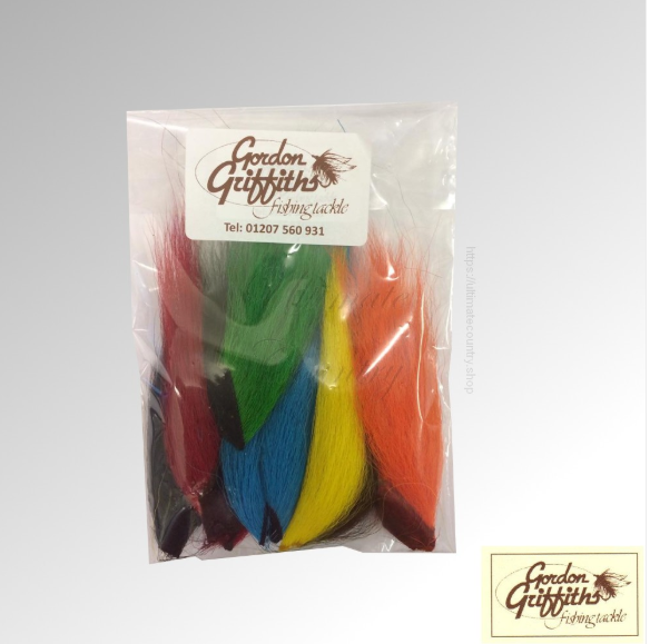 BUCKTAIL PIECES MIXED SALMON PACK OF 6 PIECES GORDON GRIFFITHS (BP)