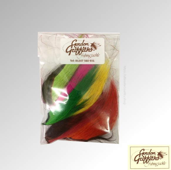 MIXED BUCKTAIL PIECES FLU PACK OF 6 PIECES GORDON GRIFFITHS (BP)