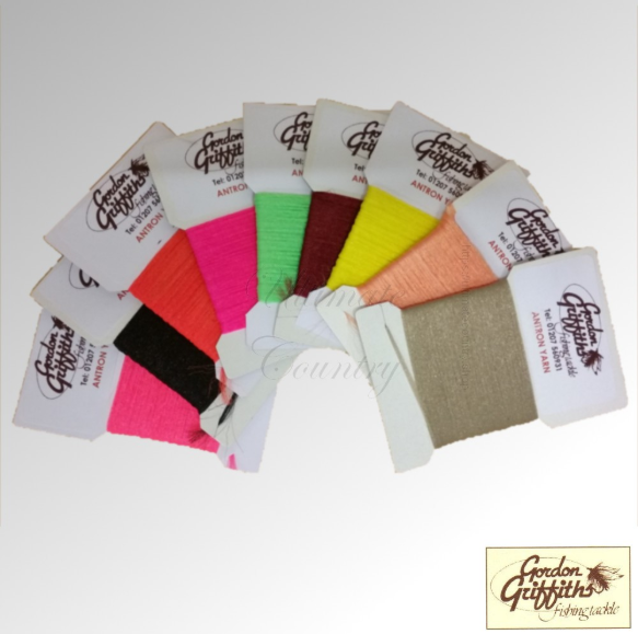 ANTRON BODY YARN PACK OF 12 CARDS MIXED COLOURS GORDON GRIFFITHS  (ABY)