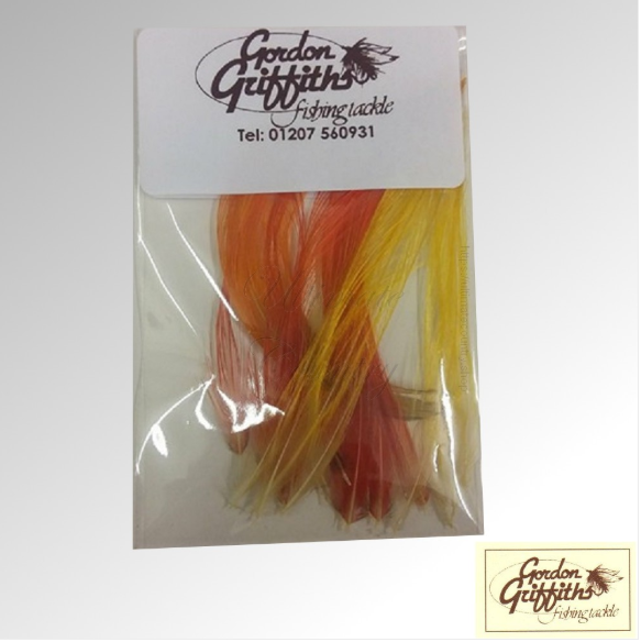 GOLDEN PHEASANT TOPPING FEATHERS MEDIUM 30 PACK GORDON GRIFFITHS MIXED COLOURS (GPCM)