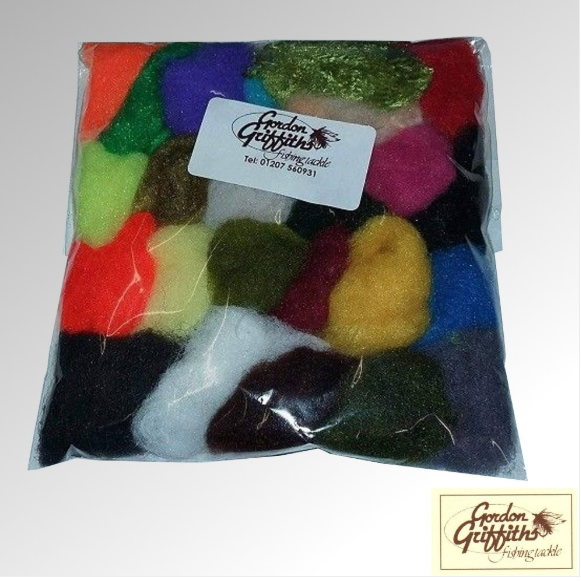 GORDON GRIFFITHS ANTRON DUBBING PACK OF 24 MIXED COLOURS (ADP)