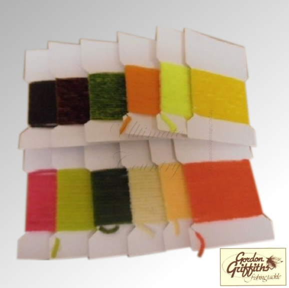 SUEDE CHENILLE PACK OF 12 CARDS MIXED COLOURS GORDON GRIFFITHS (SC)