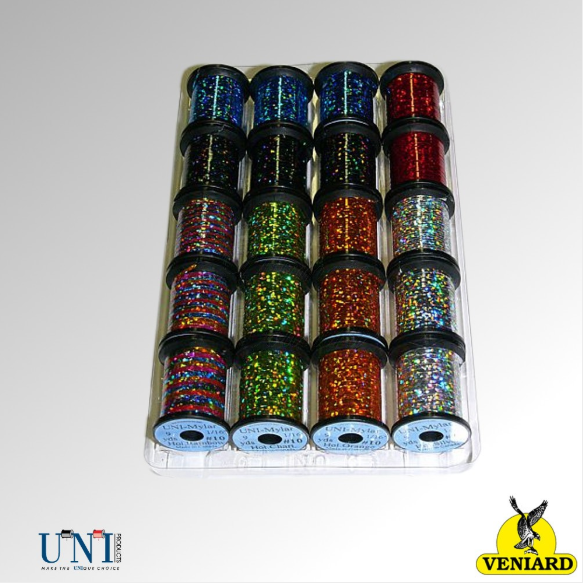 VENIARD UNI HOLOGRAPHIC MYLAR TINSEL SINGLE SPOOL MEDIUM #14 1/32" 20YD (UHMM)
