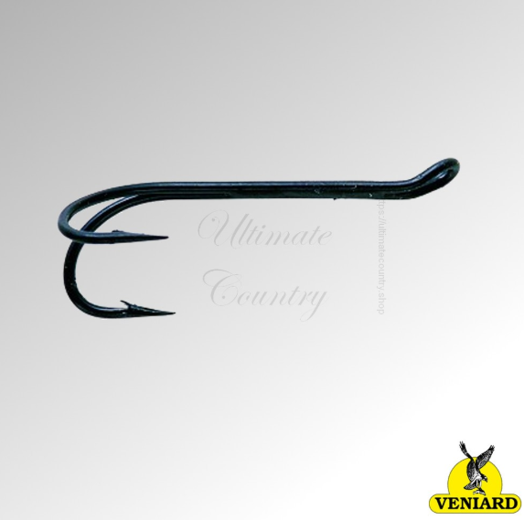VENIARD HOOKS OSPREY LOW WATER DOUBLE BLACK PACK OF 25 (VHDLW)