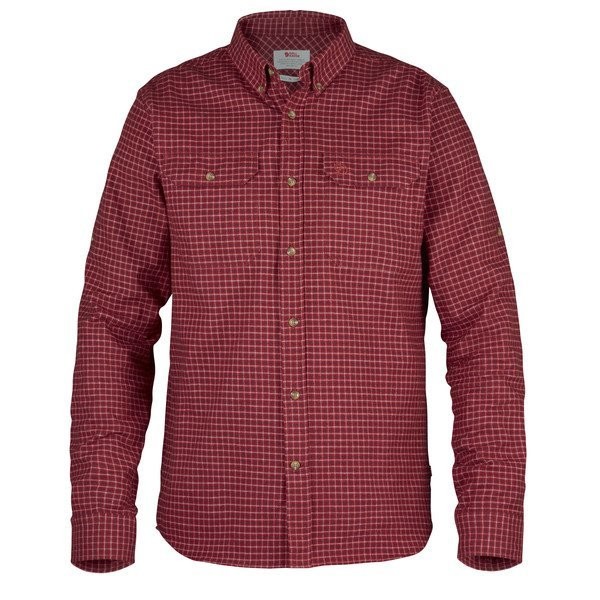 Forest Flannel Shirt Deep Red Fjallraven Various Sizes (F90565-217)