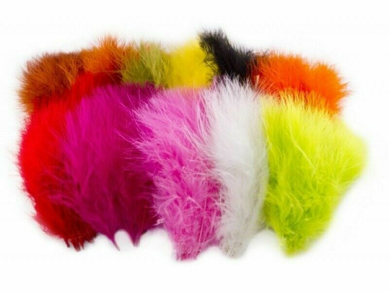 Strung Marabou Bloods Feathers, Assorted Colours 3 Packs of 20 Strung Marabou Bloods Feathers, Assorted Colours 3 Packs of 20