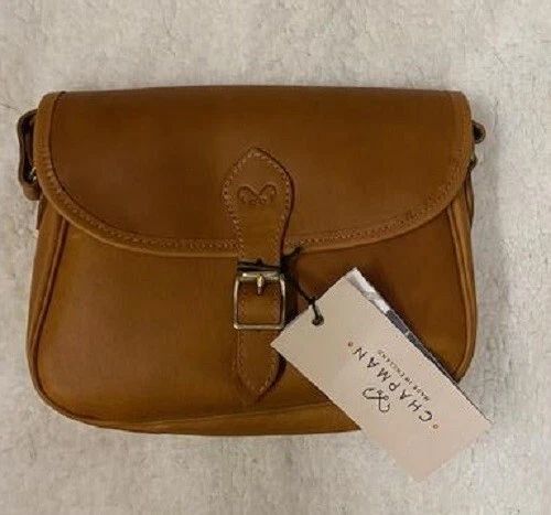 Chapman Bag Shoulder Bag Saddle Bag Leather Tan  (NMS10SL)