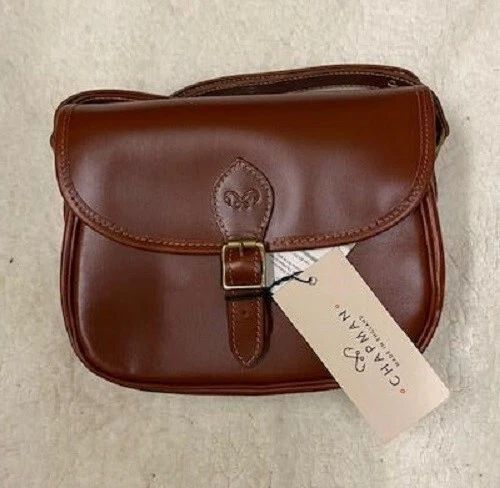 Chapman Bag Shoulder Bag Saddle Bag Leather Brown  (NMS10SL)