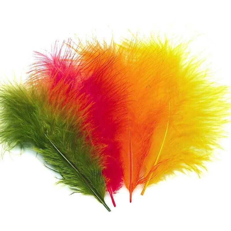 Turkey Marabou Feathers - 20 Plumes