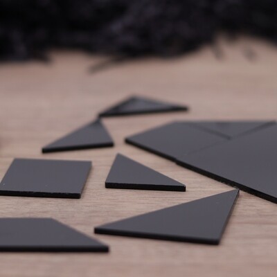 Black Tangram Type Puzzle (Extra Difficult)