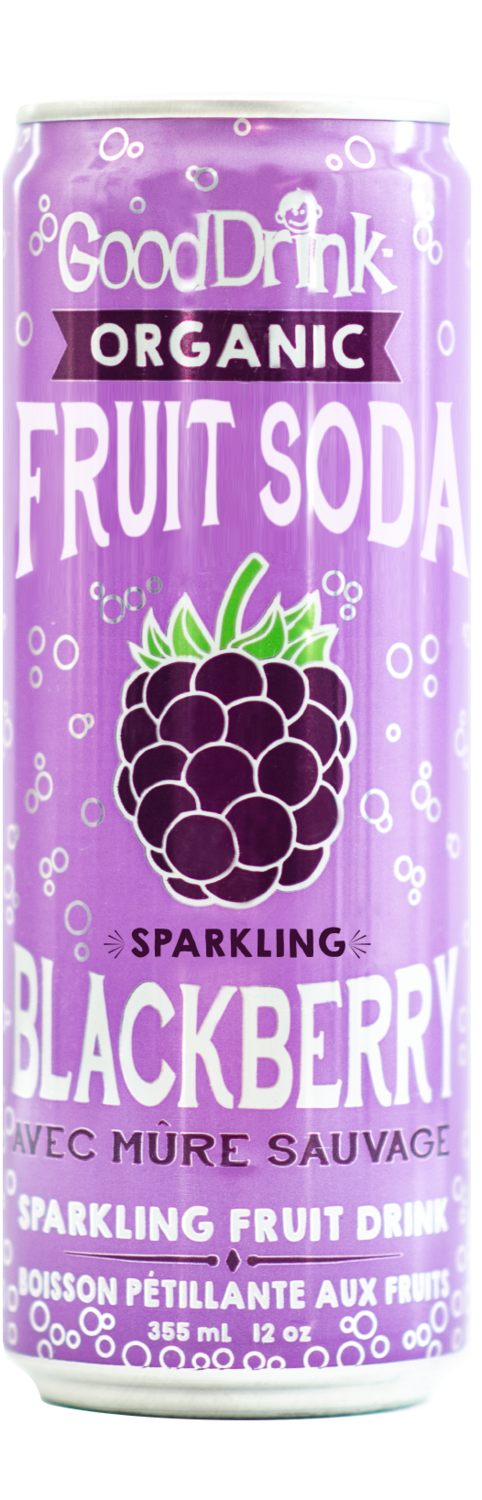 ​12 Pack Case ​GoodDrink Organic Blackberry Fruit Soda