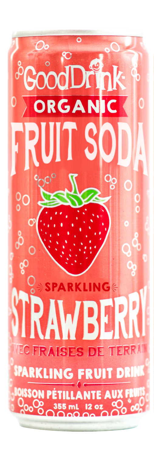 12 Pack Case ​GoodDrink Organic Strawberry Fruit Soda  *GTA ONLY