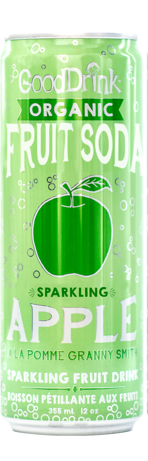12 Pack Case ​GoodDrink Organic Apple Fruit Soda