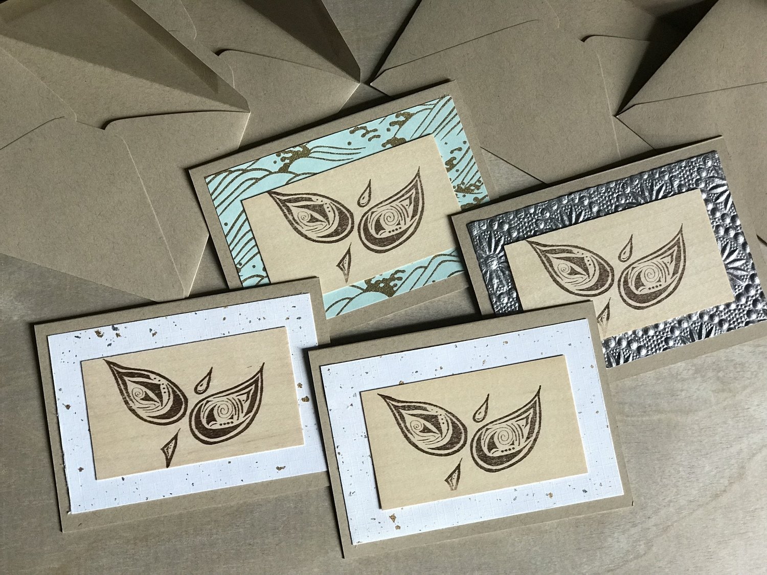 Set of 4 Pretty Little Birdie Cards Set of 4 Pretty Little Birdie Cards