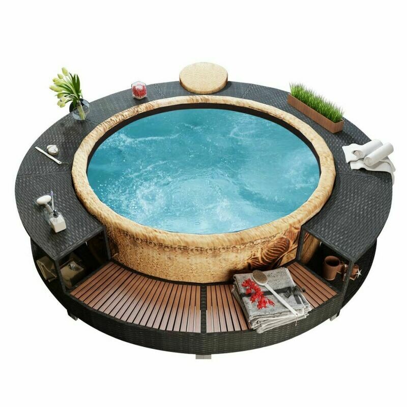 Cadre de Spa / Jacuzzi Universel en Résine tressée