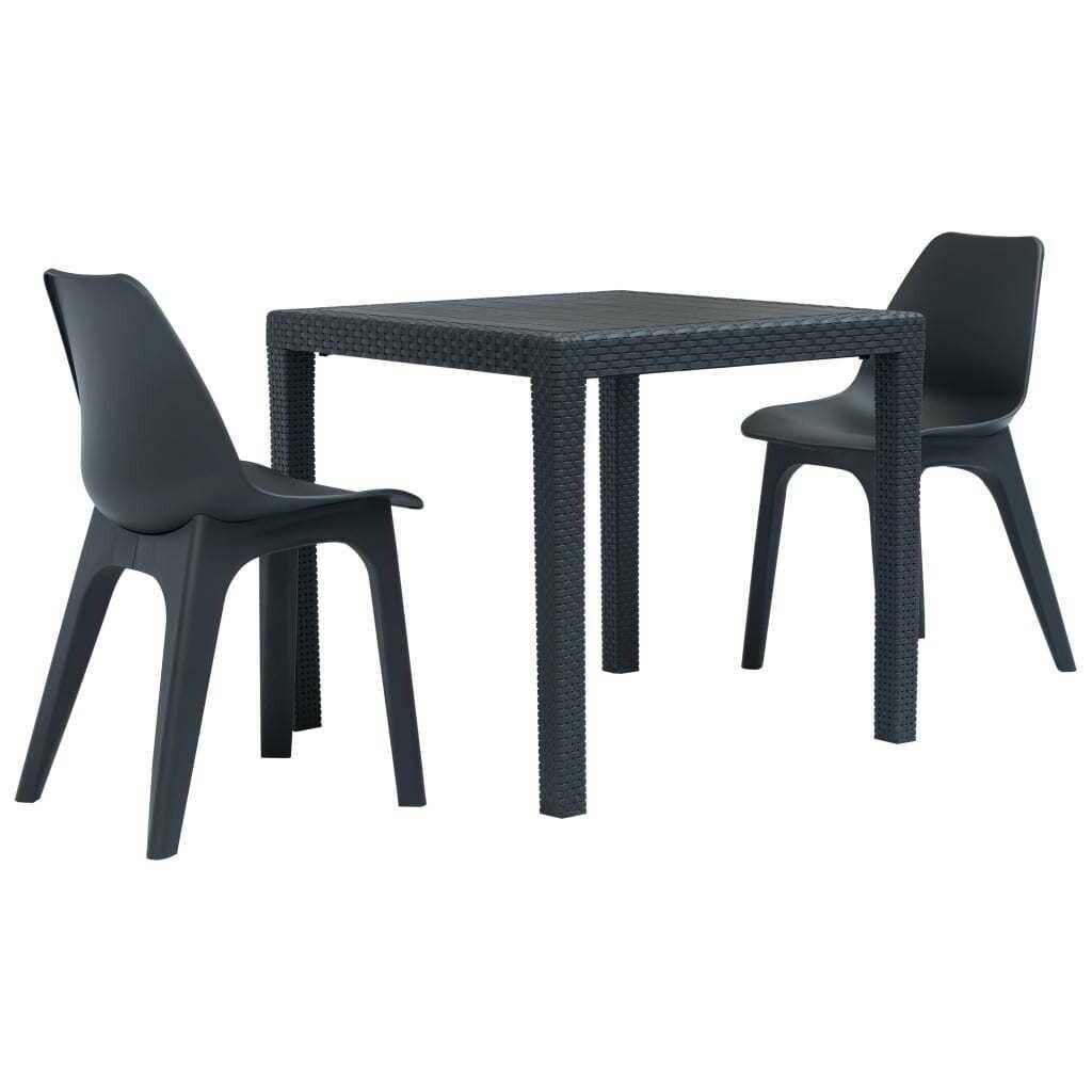 Ensemble de pièces de bistro Anthracite en Plastique