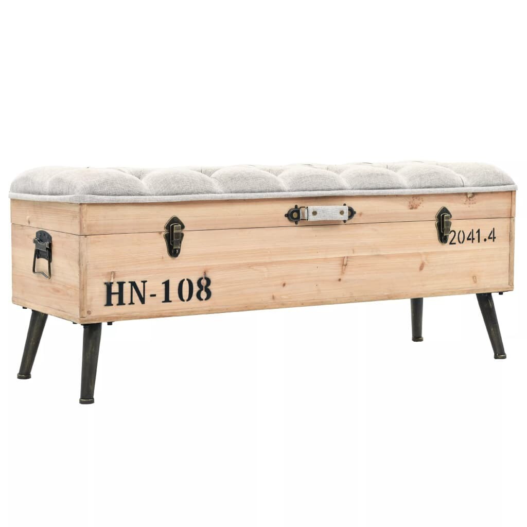 Banc de rangement Bois massif HN-108