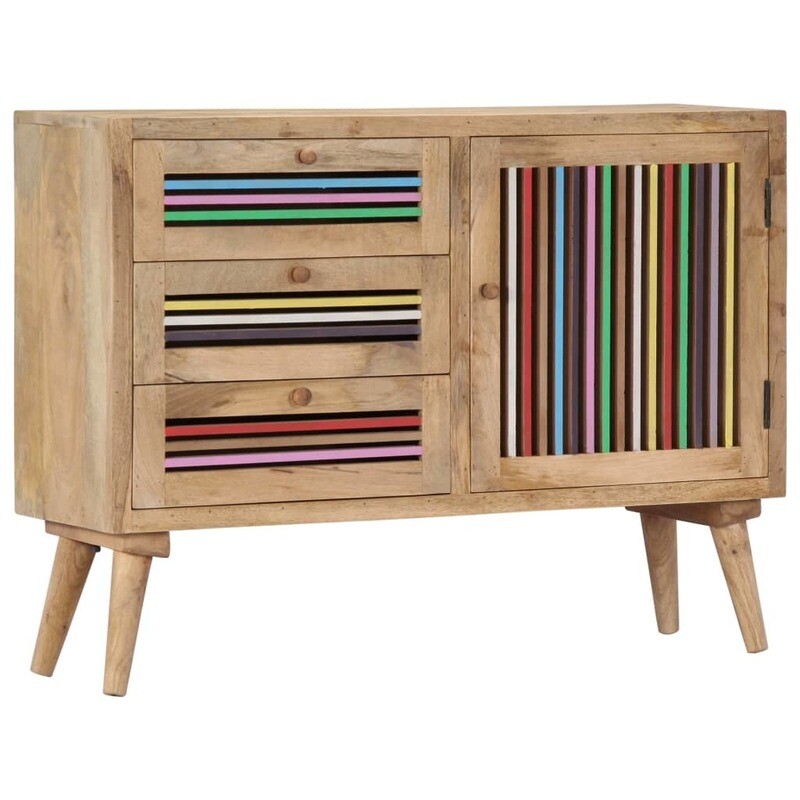 Buffet Colourful en bois massif de manguier