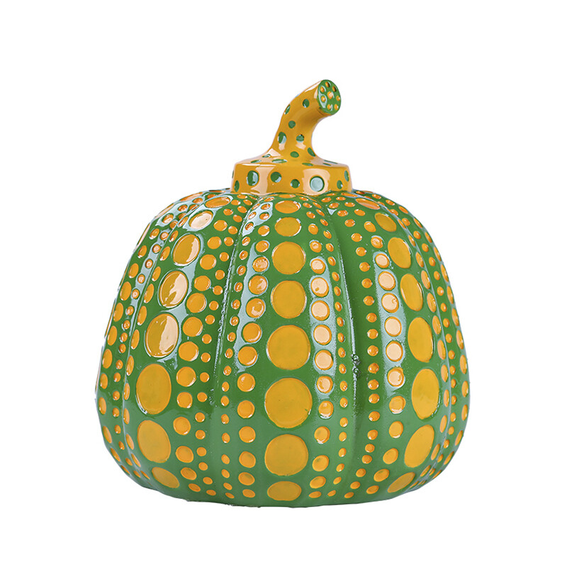 Citrouille Yayoy Kusama - Résine, COULEUR: Vert