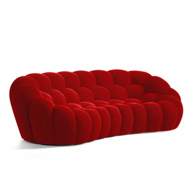Canapé Nebula Rouge – Design sculptural, confort haut de gamme