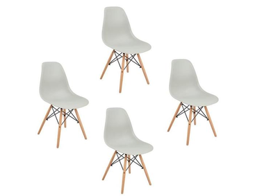 4 x Chaises scandinaves GRIS