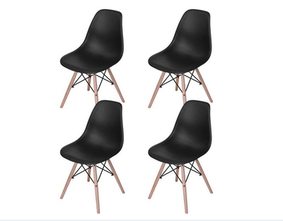 4 x Chaises scandinaves NOIR