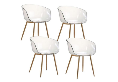 4 x Chaises translucides scandinaves
